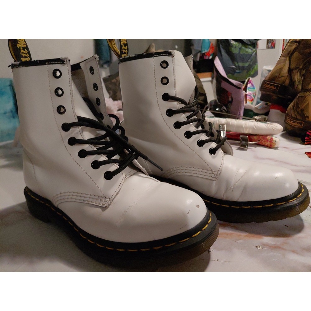 Dr. Martens White Combat Boots